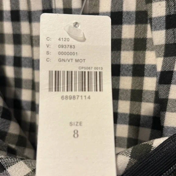 Anthropologie | Maeve Pleated Gingham Mini Skirt, size 8 - Picture 4 of 4